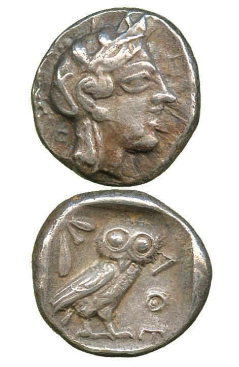 Attica Athens Silver Drachm Circa 454 404 Bc