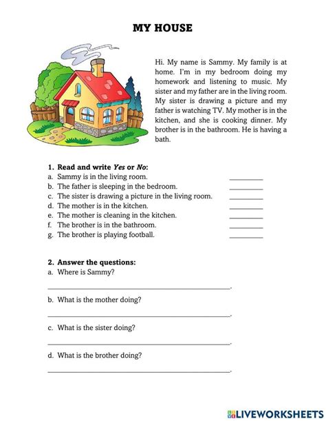 1739958 My House Reading Comprehension Mnga1802