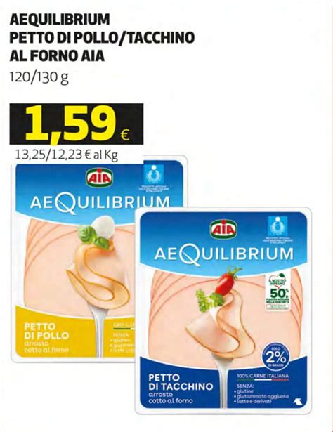 AIA Aequilibrium Petto Di Pollo Tacchino Al Forno 120 130 G Offerta Di Coop