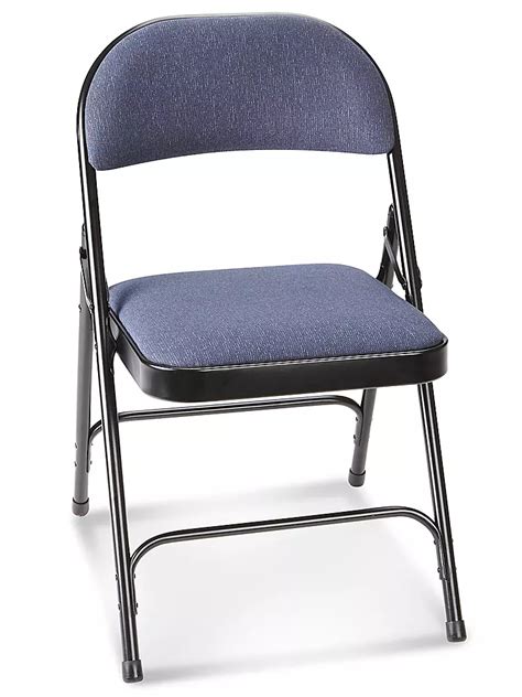 Deluxe Fabric Padded Folding Chair Blue H 3139blu Uline