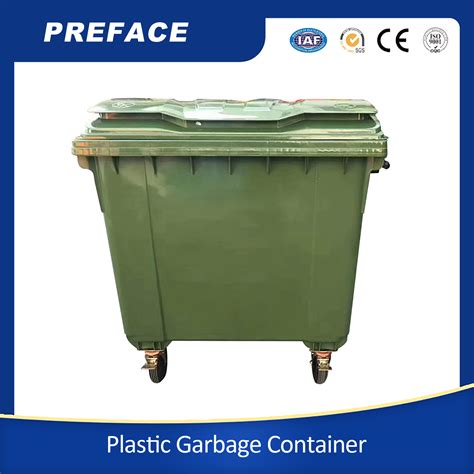 Outdoor Garden Street Large Plastic Dustbin Trash Bin Wheeled Garbage Can Waste Bins with Lid ...