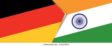 Germany India Flags Two Vector Flags Stock Vector Royalty Free