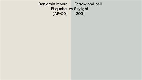 Benjamin Moore Etiquette Af Vs Farrow And Ball Skylight Side