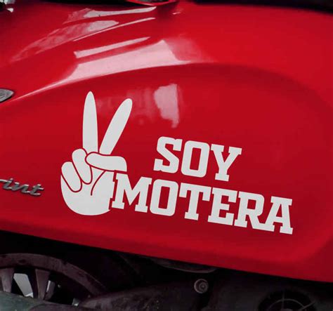 Adhesivo Para Moto Soy Motera TenVinilo