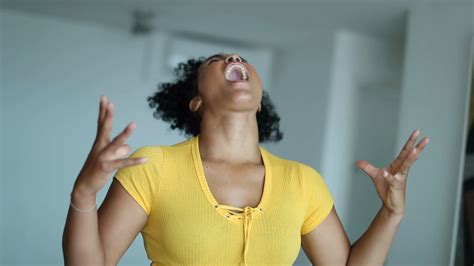 Upset Black Woman Yelling In Despair African Stock Footage Sbv