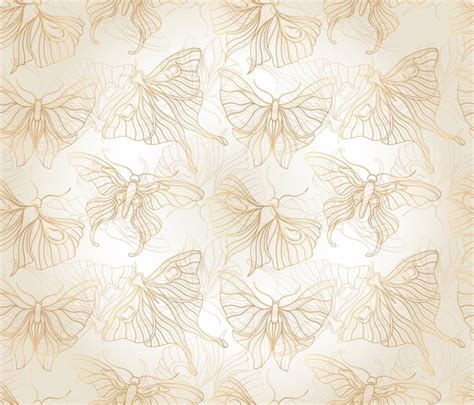 Premium Vector Art Nouveau Style Butterfly Pattern Basic Element