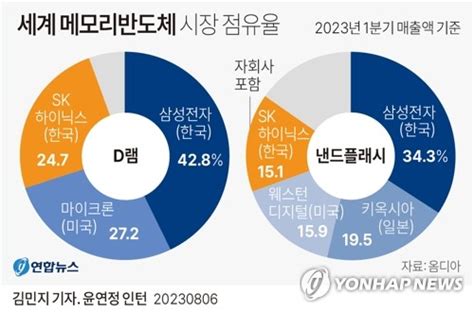 그래픽 세계 메모리반도체 시장 점유율 연합뉴스