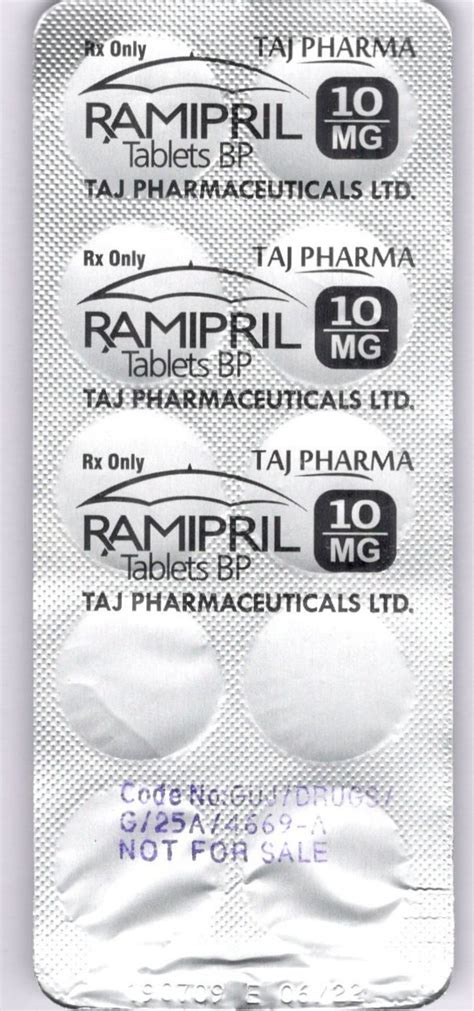 Ramipril Tablet Bp 10mg Taj Pharma Taj Generics Pharmaceuticals Taj