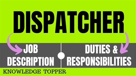 Dispatcher Job Description Dispatcher Job Duties And Responsibilities