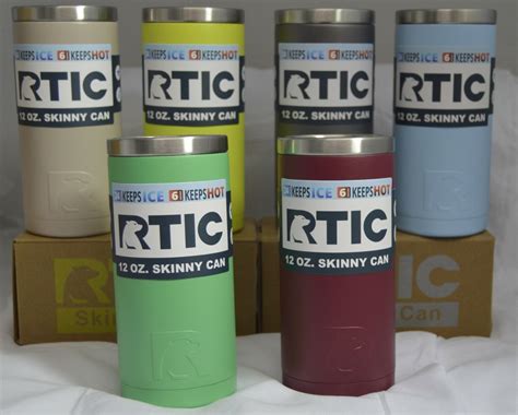 Rtic 12oz Skinny Can Beer Seltzer Holder Cooler Stainless Steel Vacuum