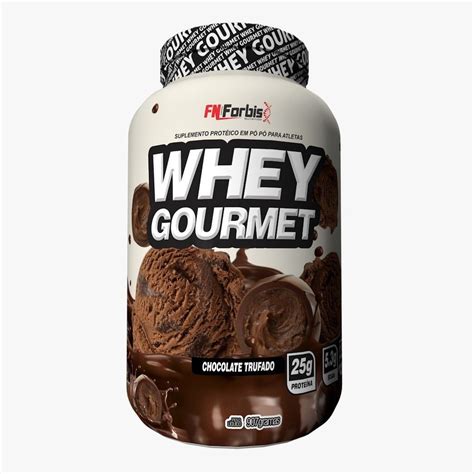 Whey Protein Gourmet Suplemento 907g Chocolate Trufado Fn Forbis No