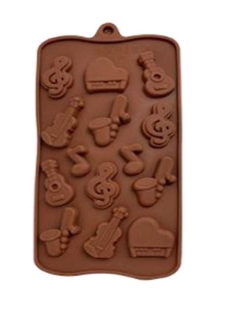 Molde De Silic N Para Chocolate Instrumentos Musicales Cav X Cm