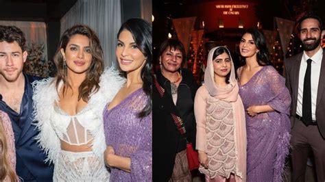 Jacqueline Fernandez Attends Priyanka Chopras Pre Oscars Party Poses