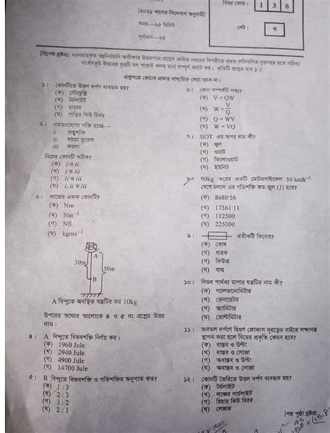 SSC Physics Question Solution Dhaka Board 2023 100 Right