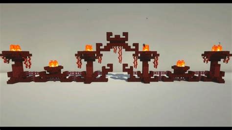 Minecraft Red Nether Wall Design Ideas How To Build Tutorial