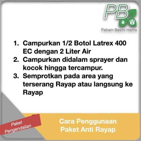 Jual Paket Anti Rayap Latrex 400 EC 100 ML Sprayer 2 L Basmi