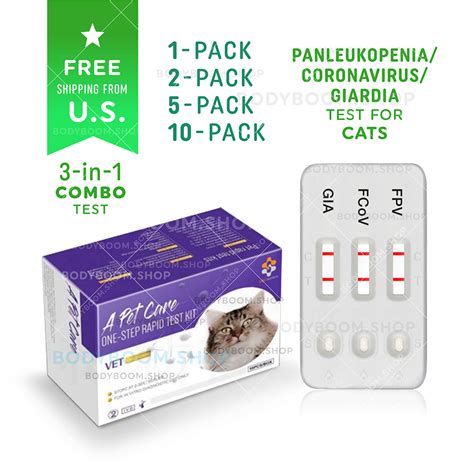 FPV FCoV GIARDIA Test For Cats 3 In 1 Home Rapid Testing Kit