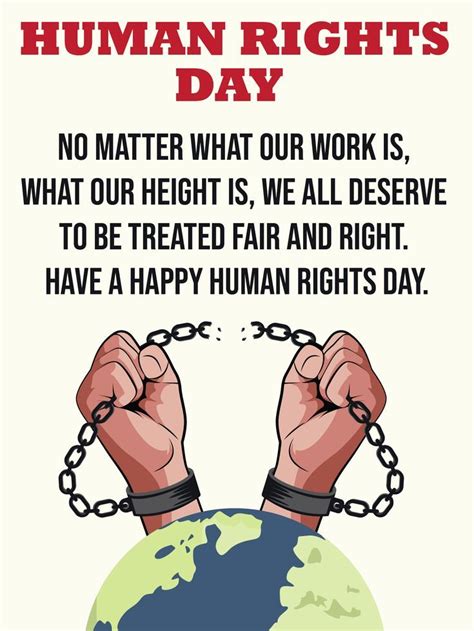 A Poster With The Words Human Rights Day On It