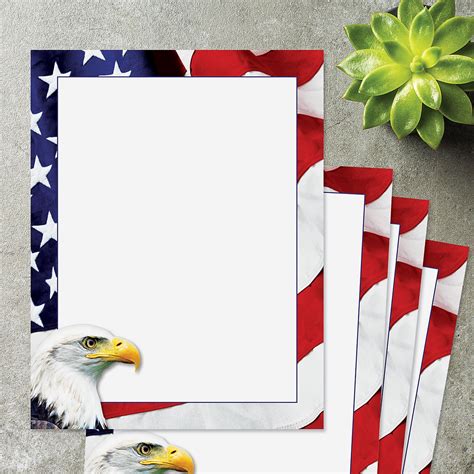 Patriotic Eagle Border