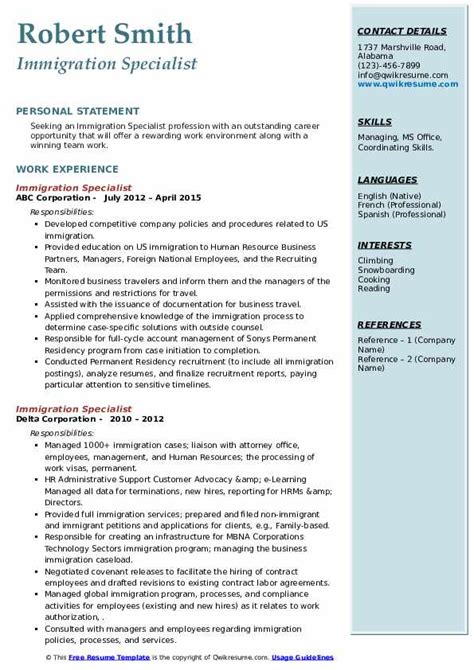 10 Immigration Specialist Resume Samples And Templates For 2025