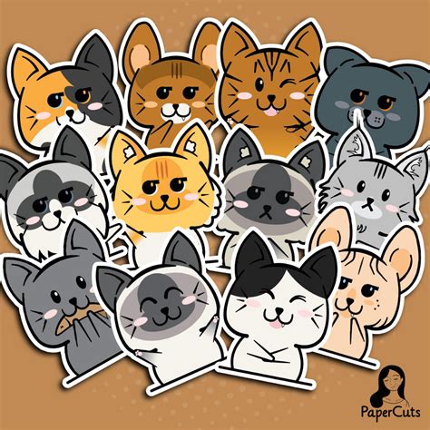 WATERPROOF STICKERS / KAWAII CAT STICKERS / VINYL STICKERS | Shopee ...