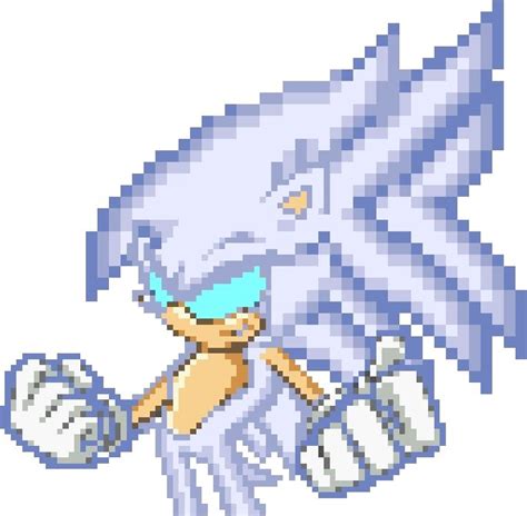 Hyper Sonic 3 In Sonic Battle Pixel Art By Andreirei Pixel Art Sonic 3 Sonic