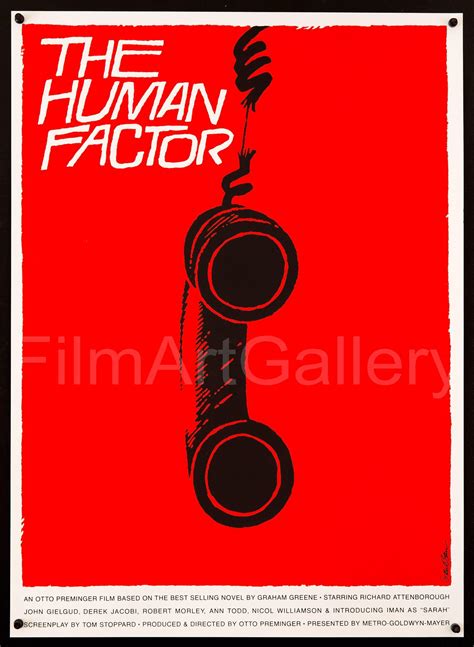 the human factor poster with an orange background