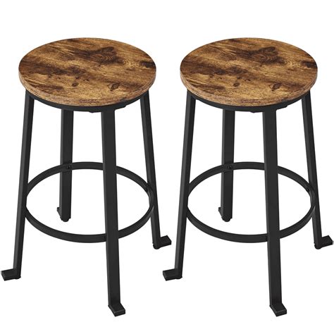 Yaheetech Set Of Metal Backless Counter Seat Indoor Bar Stools