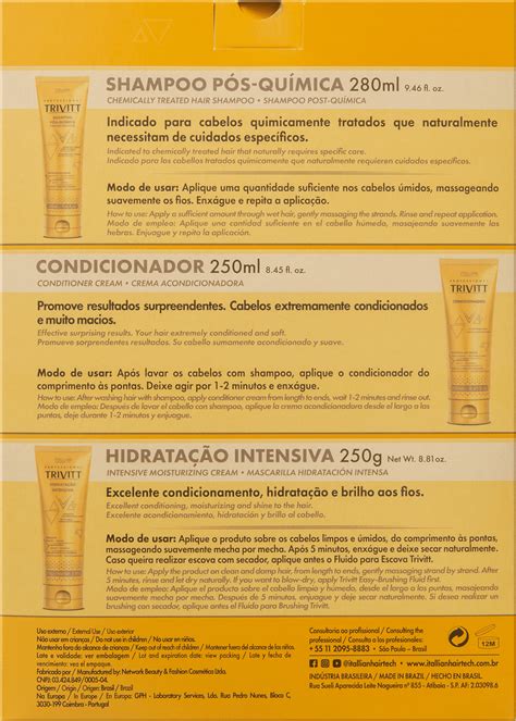 Kit Itallian Hairtech Trivitt Home Care Hidrata O Intensiva Beleza