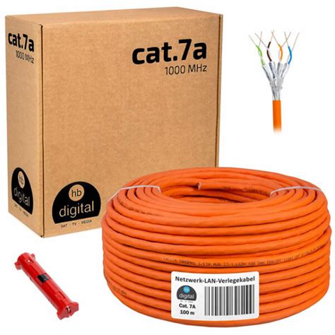 CAT 7 Netzwerkkabel 100m Verlegekabel 1000 MHz S FTP PIMF