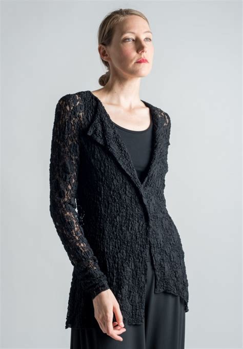 Anett Röstel Rostfrei Open Front Cardigan in Black Santa Fe Dry Goods