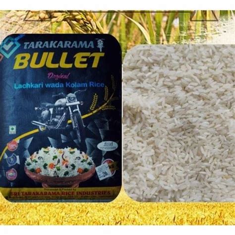 White TSR Bullet Lackari Wada Kolam Medium Grain Rice 25 Kg At Rs 1600