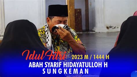 Tradisi Sungkeman Haru Abah Syarif Sragen Dengan Para Santri Ponpes