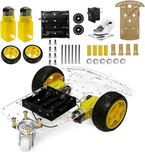 Yikeshu Wd Smart Robot Car Chassis Kit With Speed Encoder Battery Box