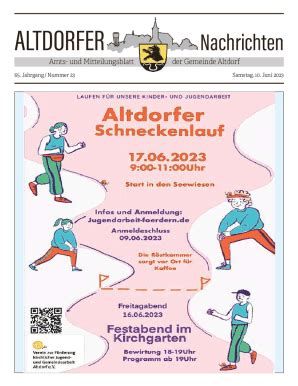 Ausfüllbar Online Amts und Mitteilungsblatt der Gemeinde Altdorf Fax