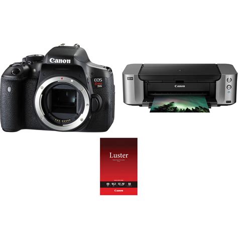 Canon Eos Rebel T6i Dslr Camera Body With Inkjet Printer Kit Bandh