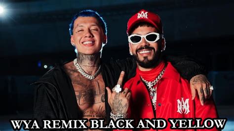 J Abdiel Anuel Aa And Blessd Wya Remix Black And Yellow Lyrics Youtube