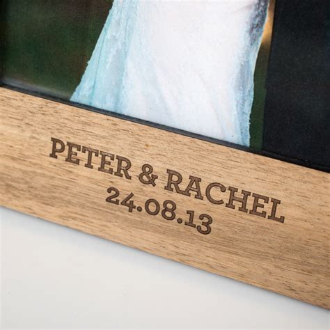 Personalised Mr Mrs Wooden Photo Frame GettingPersonal Co Uk