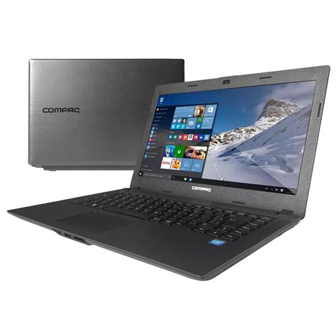 Notebook Compaq Presario CQ 23 14 HD Intel Celeron 500GB 4GB Win 10 Preto