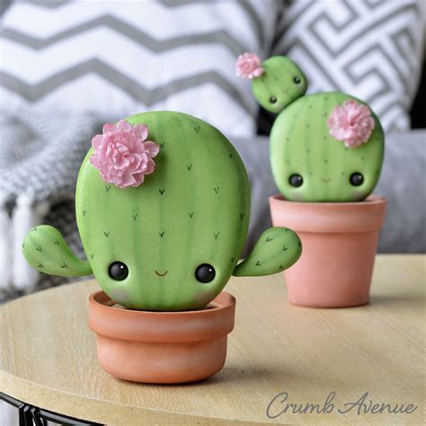 Cute Cactus Cake Toppers Diy Clay Crafts Clay Crafts Cactus Cake