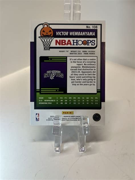 Panini Haunted Hoops Victor Wembanyama Rc Ebay