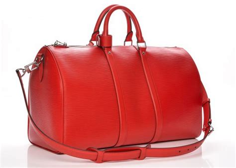 Louis Vuitton X Supreme Keepall Bandouliere Epi 45 Red YIODesigner