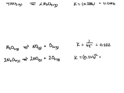 Solved The Equilibrium Constant Is Given For Two Of The Reactions