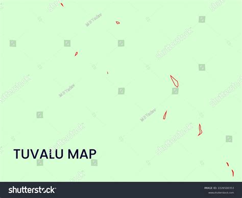 Map Tuvalu Outline Map Tuvalu Illustration Stock Illustration