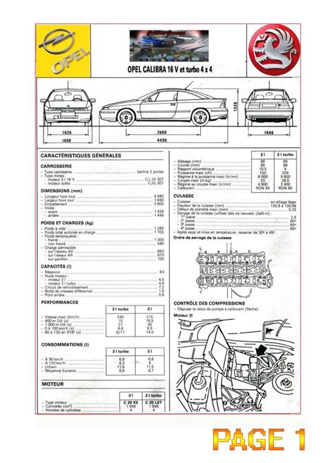 Documents Techniques Calibra 16V Et Turbo Tutoriaux AutoPassion