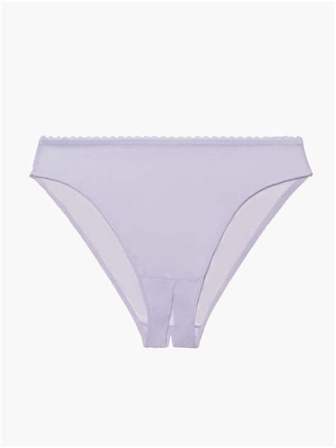 Mesh Crotchless High Leg Bikini In Purple SAVAGE X FENTY UK United