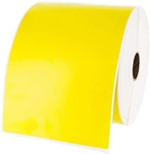 Mindware Yellow Color 100 X 150 Mm Barcode Label Stickers Chromo 1 Inch