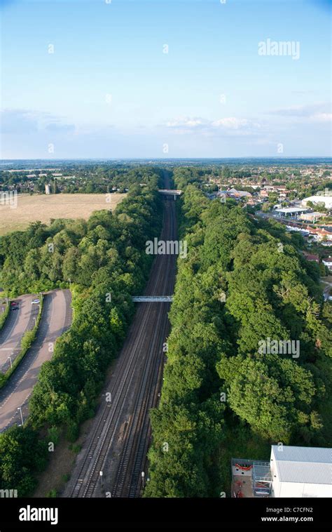 Aerial View Reading Berkshire Uk Stock Photo Alamy