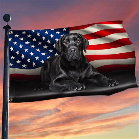 Vankruk Black Labrador Retriever Flag Unique Flags For