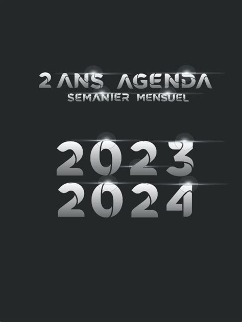 Buy 2 Ans Agenda Semainier Mensuel 2023 2024 Grand Agenda Organiseur 2